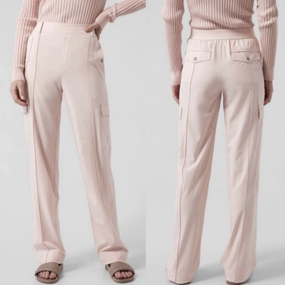 Athleta Vienna Cargo Pants Orchid Pink Travel Casual Comfort‎ Athleisure 8T